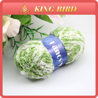 OEM chenille Fancy Polyester Knitting Yarn for glove , double knitting yarn